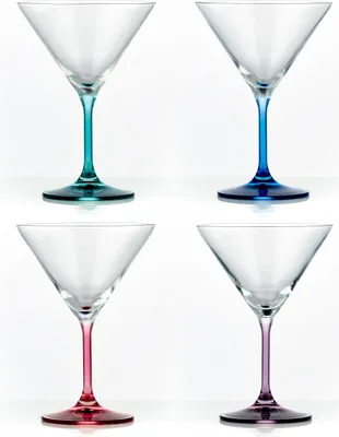 Produktbild von Cocktailgläser Champagnergläser Sektschalen Kristallgläser Spectrum mehrfarbig 290 ml 4er Set Bohemia Crystalex