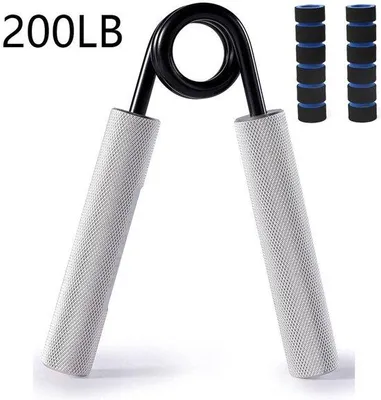 Obrázek produktu pro Posilovač úchopu, nastavitelný na 200 liber, celokovový, ocel.