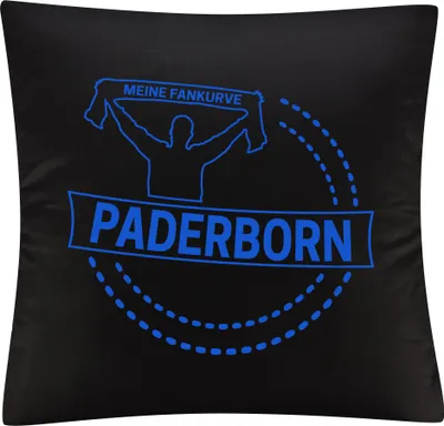Produktbild von multifanshop Kissenbezug - Paderborn - Meine Fankurve, schwarz, Größe one size