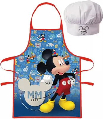 Produktbild von Kinderschürze mit Kochmütze Mickey Mouse