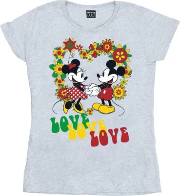 Produktbild von Disney - "Hippie Love" T-Shirt für Damen BI31477 (M) (Grau)