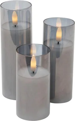 Obrázok produktu pre Sviečka LED sada 3ks v skle HOME CDS3