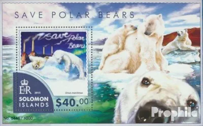 Produktbild von Briefmarken Salomoninseln 2015 Mi Block 448 (kompl. Ausg.) postfrisch Eisbären