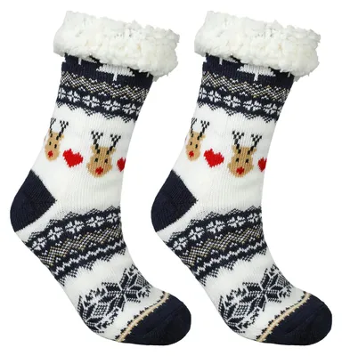 Productafbeelding van SULOLI Warme kerstsokken, zachte wintersokken, antislip, nieuwjaarsgeschenk