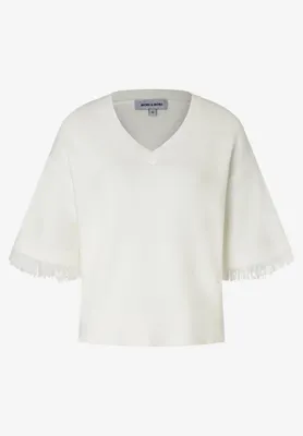 Produktbild von MORE & MORE Pullover with Fringe 0041 off white 46