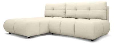 Zdjęcie produktu dla Sofa narożna z funkcją spania, model Milorya, kolor kremowy, lewostronne