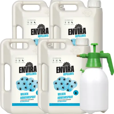 Produktbild von Envira Milben Abwehrspray 4x2L mit 2L Drucksprüher