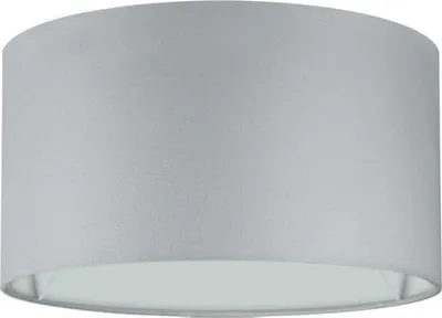 Produktbild von Wogati® Premium Lampenschirm E14/E27 Baumwolle|Farbe: Grau/Größe: Ø40cm Höhe 25cm