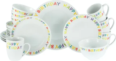 Produktbild von CreaTable, 24167, Luna Happy Birthday, Kombiservice 20-tlg, Porzellan