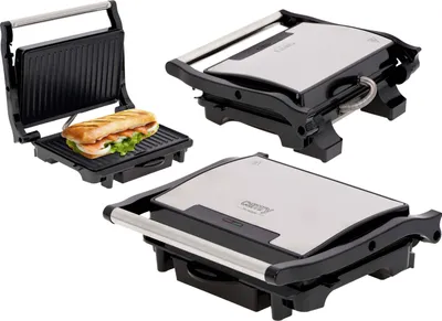 Produktbild von Camry Premium CR 3044, Schwarz, Edelstahl, Rechteckig, 2100 W, 220 - 240 V, 50 / 60 Hz, 1,79 kg
