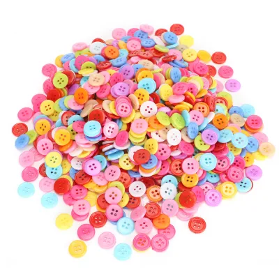 Obrázek produktu pro 1000 kusů knoflíků různých barev, plast, návod na šití, DIY oděvní doplňky, ručně vyráběné ozdoby (15 mm)