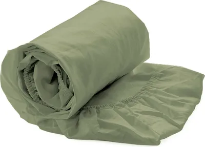 Produktbild von Heckett and Lane Elementi Spannbetttuch 90x200+40 cm. Laurel Green Spannbetttuch 90x200 Laurel-Green Uni