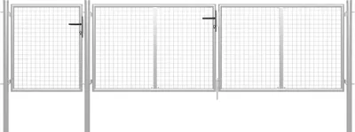 Produktbild von Gartentor aus Stahl 400 x 75 cm Silber