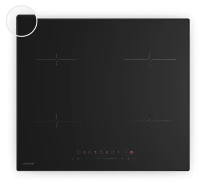 Obrázok produktu pre Klarstein Velaire indukčná varná doska - 60 cm, 4-zónová, 7000 W boost, dotykový posuvník, časovač, detská poistka, ukazovateľ zvyškového tepla, sklokeramika, vstavaná indukčná varná doska, čierna