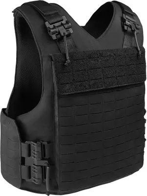Produktbild von Linovit® Verstellbare taktische Weste, wasserdicht, MOLLE-System, modulare Taschen, ballistischer Plattenhalter, für Airsoft, Paintball, Jagd oder Outdoor-Aktivitäten, Schwarz