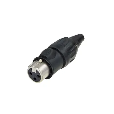 Produktbild von Neutrik NTR-NC3FX, XLR, Schwarz, Silber, Nickel, Polyamid, Polyoxymethylen (POM), Polyurethan, Zink Stahl, Nickel, UL, UL 94 HB, IEC 61076-2-103, IP 40, IEC 68-2-20, -30 - 80 °C