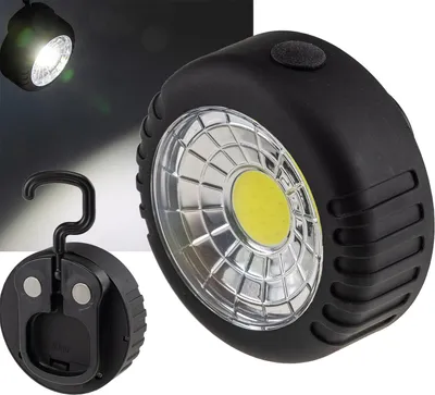 Produktbild von LED Arbeitsleuchte mit Magnet COB 100 3x AAA Batterie Haken 75x35mm 6000k