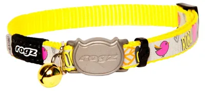 Produktbild von Rogz Reflectocat Halsband, 20,3-30,5 cm, Gelb/Pink