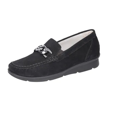 Produktbild von Waldläufer Damen Slipper 18033-4, 18033-4.5, 18033-5, 18033-5.5, 18033-6, 18033-6.5, 18033-7.5, 18033-8, 18033-9 WDL-693503-195 schwarz 7.5