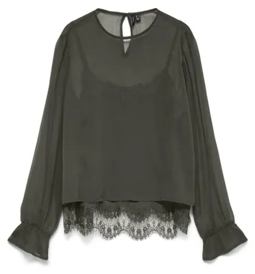Produktbild von Vero Moda 10352679_1646_62, Bluse, Weiblich, Grün, L, 1 Stück(e), Max. shrinkage 5%; Wash with similar colours, Line drying