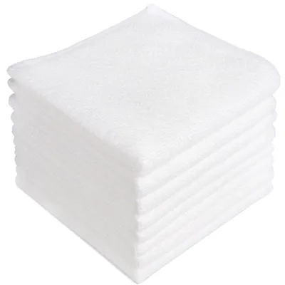 Produktbild von Mikrofaser Reinigungstücher Weiß 8 Stück 29 x 29cm Fusselfrei Streifenfrei