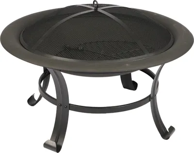 Produktbild von Stilvolle Feuerkorb Ø 76 x 53 cm mit Funkenschutz – Robuste Garten- & Terrassen-Feuerschale – Outdoor Feuerstelle für gemütliche Abende – Schwarz