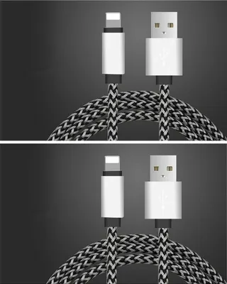 Image de 2xpcs Câble de charge pour iPhone 6 6S 7 8 Plus X XS Max XR 11 Pro Max 5 5S SE iPad min 1Meter argenté