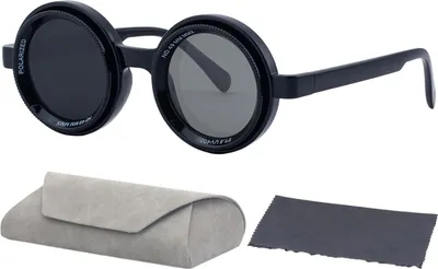 Produktbild von Verstellbare Sonnenbrille im Retro-Stil, runde, polarisierte Gläser mit ND-Filter, für Damen und Herren, geeignet für Outdoor-Aktivitäten wie Strand, Autofahren, Angeln und Golf.