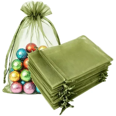 Produktbild von Organza-Geschenkbeutel 100 Stück 15 x 20 cm Kordelzug Lavendelbeutel Schmuckbeutel für Süßigkeiten und Hochzeit