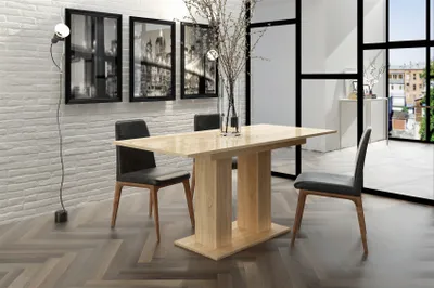 Productafbeelding van Eettafel uitschuifbaar DANTE, 130-170x80 cm, Sonoma eikenhout