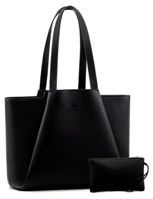 Produktbild von Damentasche 15,6 Zoll Laptoptasche, Shopper Tasche Leder Tote Bag, Aktentasche für Lehrer mit Laptopfach, wasserdichte Umhängetasche für Business und Büro