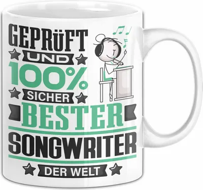 Produktbild von Songwriter Geschenk Lustiger Spruch für Songwriter Geschenkidee Bester Songwriter Der Welt (Weiß)