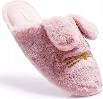 Produktbild von Damen Kinder Pantoffeln Puschen Hausschuhe gefüttert Katze KP02-3 Rosa Gr.36/37
