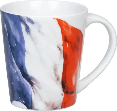 Produktbild von Könitz Becher Flagge Frankreich, Tasse, Kaffeetasse, Porzellan, Bunt, 380 ml, 1111342859