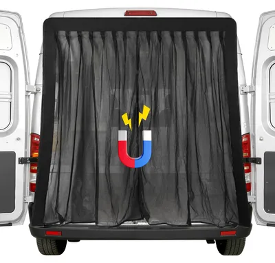 Produktbild von Eikuavons Auto Moskitonetz für Autotür 165×165 cm Magnet Fliegengitter Insektenschutz Netz für Van SUV Camping