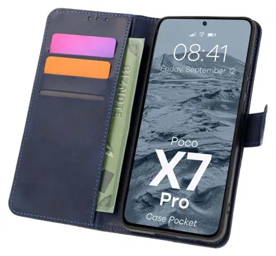 Produktbild von Bizon Case Pocket Xiaomi Poco X7 Pro marineblau