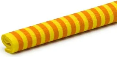 Image de Papier crépon 50 x 200 cm, bandes jaune-orange.