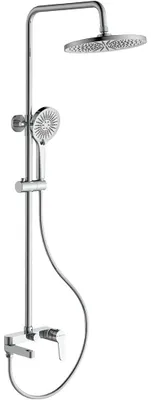 Obrázek produktu pro sklokeramikaO - Sprchový nástěnný sloup Velea - vanová otočná baterie - chrom - 78-123 cm