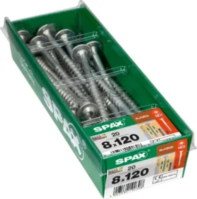 Obrázok produktu pre SPAX WIROX skrutka do dreva, 8x120 mm, 20 kusov, 4251010801217