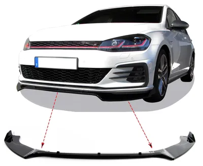 Für VW Golf 7 VII GTI Frontspoiler Lippe Cup Spoiler mit ABE SCHWARZ GLANZ in der Farbe SCHWARZ von Jom Car-Parts GmbH