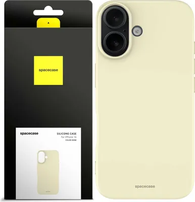 Zdjęcie produktu dla Silikonowe etui SPACECASE Silicone Case do iPhone 16 Beżowy
