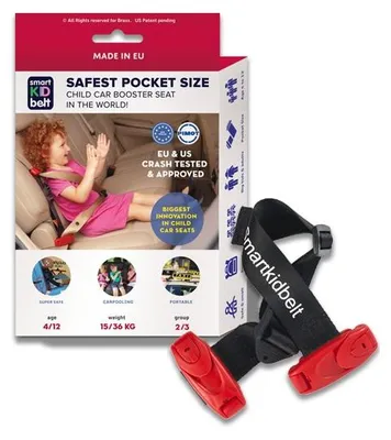 Produktbild von Sicherheitsgurt Smart Kid Belt für Kinder 15-36 kg schwarz-rot