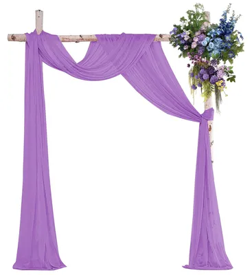 Chiffon-Tüll-Bogen, 75 x 600 cm, Perlmuttglanz, lila