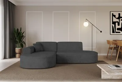 Produktbild von ALTDECOR Ecksofa in L-Form MARI-L1 - 243x171x79,5 cm Dunkelgrau - Corner Sofa Bett Eckcouch Couch Wohnlandschaft Cauchsofa