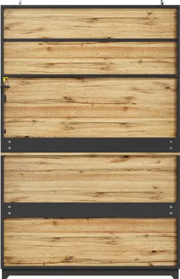 Produktbild von Flieks Küchenschränke mit Acryltüren und LED-Beleuchtung, Küchenschränke, Sideboards 120x40x180cm, Schwarz