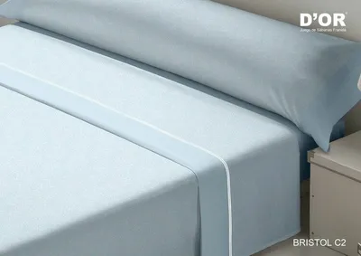 Produktbild von Set d'or bristol blaue Bettlaken de 135 Flanell