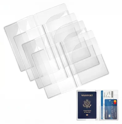 Zdjęcie produktu dla 4 sztuki etui na paszport, przezroczyste i wodoodporne