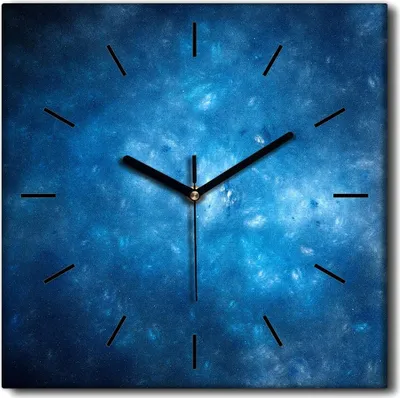Produktbild von Coloray Uhr auf Leinwand 30x30 cm Wand Uhr Dekoration Wohnzimmer Segeltuch schwarze Hände -Stars Sky Cosmos.