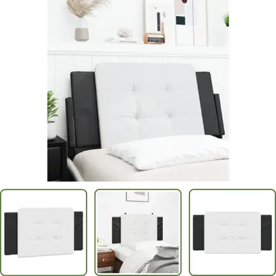 Immagine prodotto di The Living Store Cuscino per testiera bianco e nero 100 cm in ecopelle