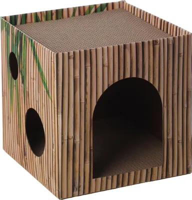 Immagine prodotto di Flamingo Kratzkarton Jamie, cubo in cartone, color marrone